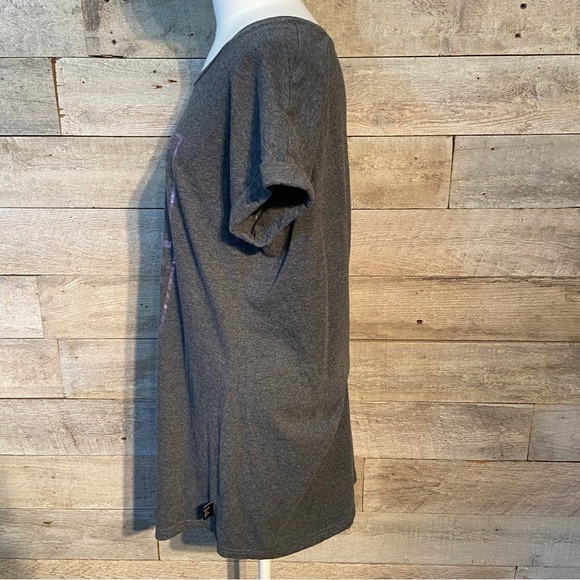 🛍️3/$30 Barbie Femme & fierce women’s grey t-shirt dress nightgown size medium - Picture 2 of 9